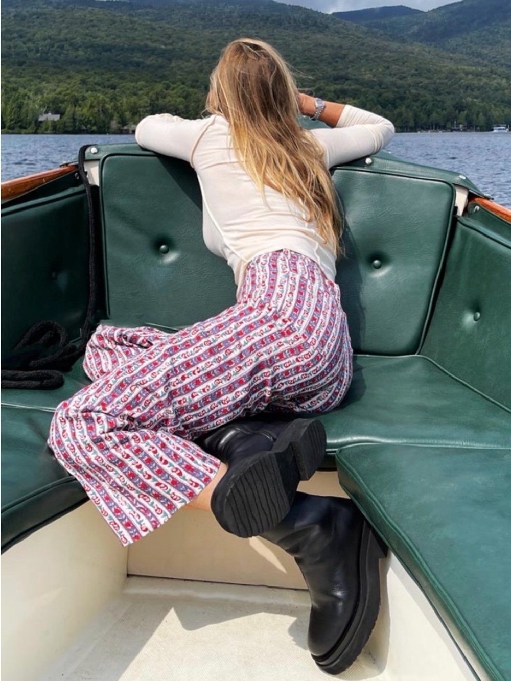 EMERSON FRY EVERYDAY PANT-INDIA COLLECTION-VINTAGE FLORAL STRIPE